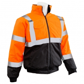 ERB W105 Type R Class 3 Black Bottom Safety Jacket - Orange/Black