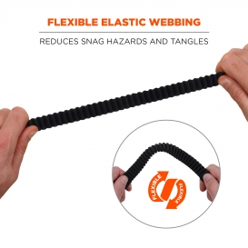 Ergodyne Squids 3105 Single Carabiner Tool Lanyard - Black