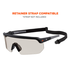 Ergodyne Aegir 55003 Safety Glasses - Black Frame - Indoor/Outdoor Lens