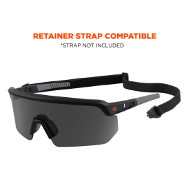 Ergodyne Aegir 55005 Safety Glasses - Black Frame - Smoke Lens