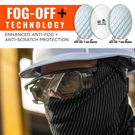 Ergodyne Osmin 55104 Safety Glasses - Black OTG Frame - Indoor/Outdoor Fog-Off Anti-Fog Lens