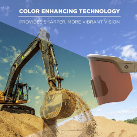 Ergodyne Aegir 55220 Safety Glasses - Matte Desert Frame - Enhanced Anti-Fog Bronze Lens