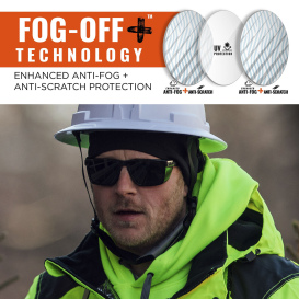 Ergodyne Sixten 58211 Safety Glasses - Smoke Frame - Smoke Anti-Fog Lens