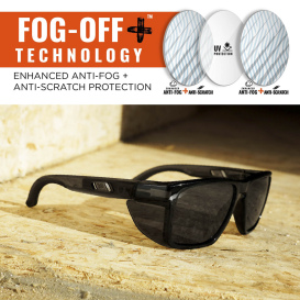 Ergodyne Sixten 58260 Safety Glasses - Smoke Frame - Gray Polarized Anti-Fog Lens