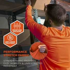 Ergodyne Chill-Its 6689 Cooling Long Sleeve Sun Shirt with UV Protection - Orange
