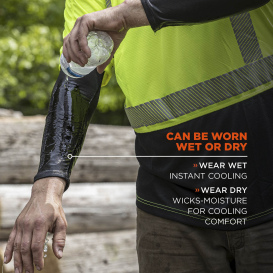Ergodyne Chill-Its 6691 Cooling Arm Sleeves with Box Handling Grip