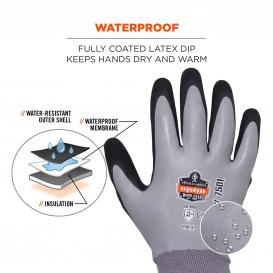 Ergodyne ProFlex 7501 Latex Coated Waterproof Winter Work Gloves