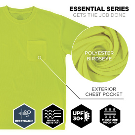 Ergodyne GloWear 8092 Non-ANSI Essential Short Sleeve T-Shirt - Lime