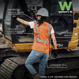 Ergodyne GloWear 8215BAW-S Type R Class 2 Women\'s Breakaway Vest - Orange