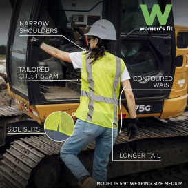 Ergodyne GloWear 8247ZW-S Type R Class 2 Women\'s Surveyor Safety Vest - Lime