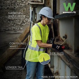 Ergodyne GloWear 8274 Type R Class 2 Women\'s Essential Short Sleeve T-Shirt - Lime