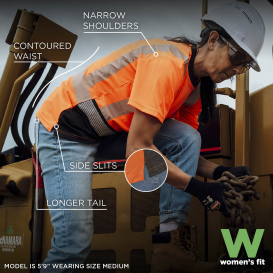 Ergodyne GloWear 8276BK Type R Class 2 Essential Black Bottom Safety Shirt - Orange