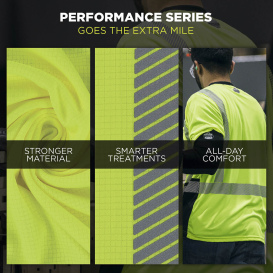 Ergodyne GloWear 8370 Type R Class 3 Performance Long Sleeve T-Shirt - Lime