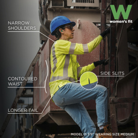 Ergodyne GloWear 8374 Type R Class 3 Women\'s Essential Long Sleeve T-Shirt - Lime