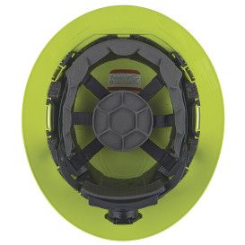 Ergodyne Skullerz 8963 Type II Class E Full Brim Safety Helmet - Ratchet Suspension - Yellow/Lime