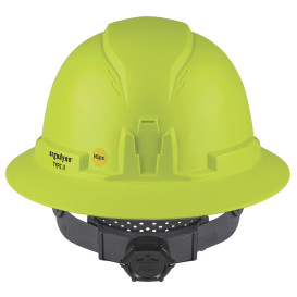 Ergodyne Skullerz 8963 Type II Class E Full Brim Safety Helmet with Mips - Ratchet Suspension - Yellow/Lime