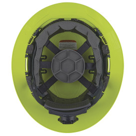 Ergodyne Skullerz 8964 Type II Class C Full Brim Safety Helmet - Ratchet Suspension - Yellow/Lime