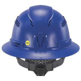 Ergodyne Skullerz 8964 Type II Class C Full Brim Safety Helmet with Mips - Ratchet Suspension - Blue