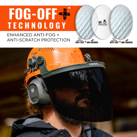 Ergodyne Skullerz 8994 Hard Hat Face Shield with Adapter for Cap Style - Smoke