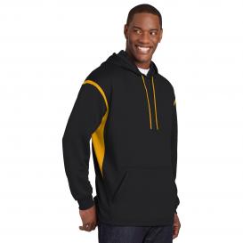 Sport-Tek F246 Tech Fleece Hooded Sweatshirt - Black/Gold