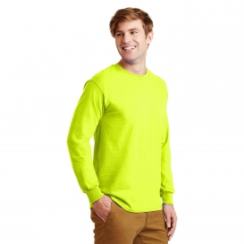 Gildan G2400 Ultra Cotton Long Sleeve T-Shirt - Safety Green