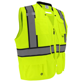 Global Glove GLO-088 FrogWear HV Type R Class 2 Premium Surveyor Safety Vest