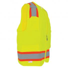 Global Glove GLO-0039 FrogWear Type R Class 2 Two-Tone Solid Surveyor Safety Vest