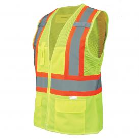 Global Glove GLO-W0037 FrogWear HV Type R Class 2 Women\'s High-Visibility Surveyor Safety Vest