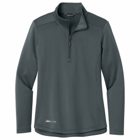 Eddie Bauer EB2370 Ladies Smooth Mid Layer Fleece 1/2-Zip - Iron Gate