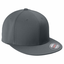 Sport-Tek STC56 Flexfit Flat Bill Cap - Iron Grey