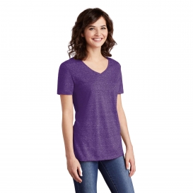 Jerzees 88WV Ladies Snow Heather Jersey V-Neck T-Shirt - Purple