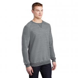 Jerzees 91M Snow Heather French Terry Raglan Crew - Charcoal