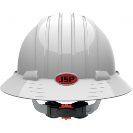 JSP Evolution 6161V Deluxe Full Brim Vented Hard Hat - Wheel Ratchet Suspension - White