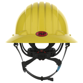 JSP Evolution 6262 Deluxe Full Brim Hard Hat - Wheel Ratchet Suspension - Yellow