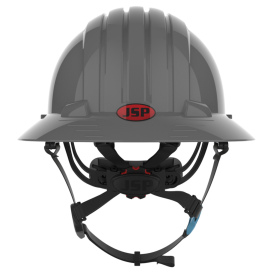 JSP Evolution 6262 Deluxe Full Brim Hard Hat - Wheel Ratchet Suspension - Gray