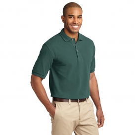 Port Authority K420 Pique Knit Polo - Dark Green