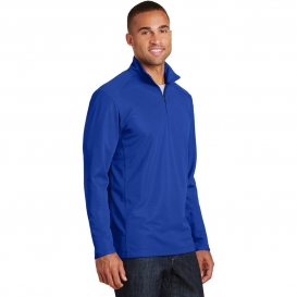 Port Authority K806 Pinpoint Mesh 1/2-Zip Pullover - True Royal | Full ...