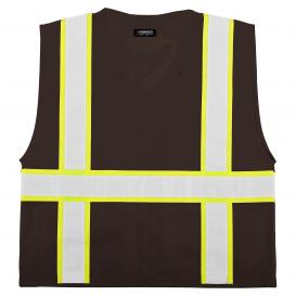 Kishigo B108 Enhanced Visibility Multi-Pocket Mesh Vest - Brown
