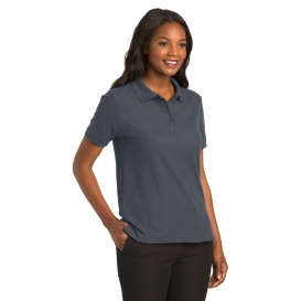 Port Authority L500 Ladies Silk Touch Polo - Steel Grey | Full Source
