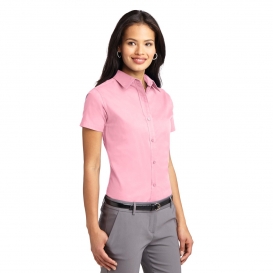 Port Authority L508 Ladies Short Sleeve Easy Care Shirt - Light Pink ...