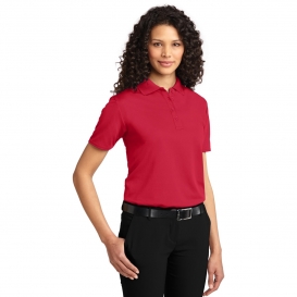 Port Authority L525 Ladies Dry Zone Ottoman Polo - Engine Red