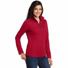 Port Authority L806 Ladies Pinpoint Mesh 1/2-Zip Pullover - Rich Red