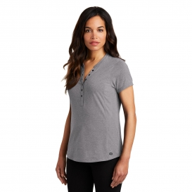 OGIO LOG136 Ladies Tread Henley - Grey Heather