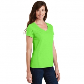 Port & Company LPC450V Ladies Fan Favorite V-Neck Tee - Flash Green