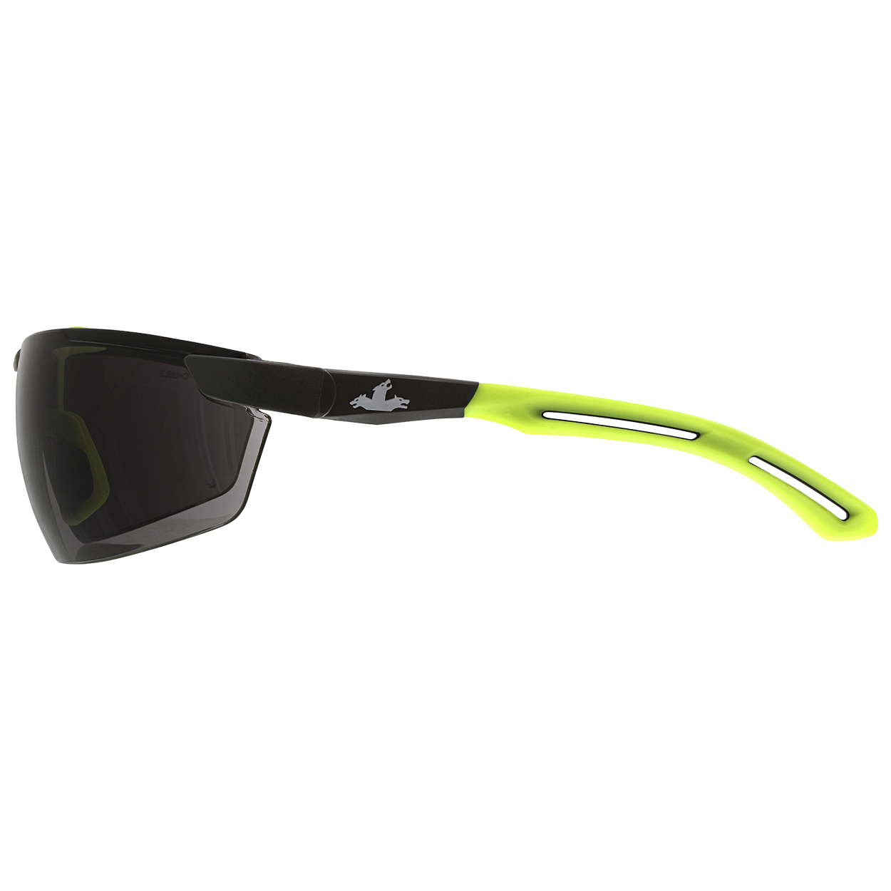 MCR Safety KD7R12AF Klondike KD7R Safety Glasses - Yellow/Lime Temples - Smoke/Gray UV-AF Anti-Fog Lens