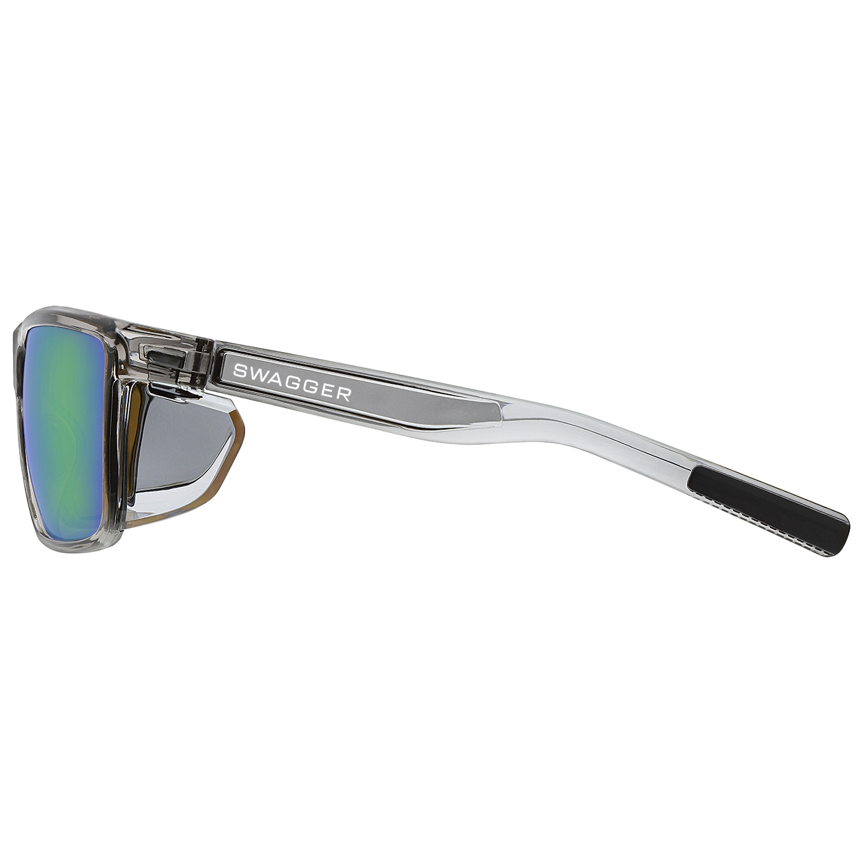 MCR Safety SR2L4BG Swagger SR2L Safety Glasses - Crystal Grey Frame -  Green Mirror Lens