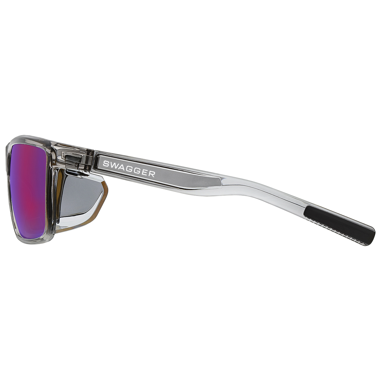 MCR Safety SR2L4RBZDC Swagger SR2L Safety Glasses - Crystal Grey Frame - MAX36 Red Diamond Mirror Lens