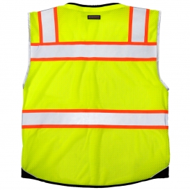 Kishigo 1515 Black Series Black Bottom Safety Vest - Yellow/Lime