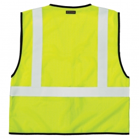 Kishigo 1547-5P Zipper Mesh Safety Vest - Pack of 5 - Yellow/Lime