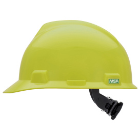 MSA 10061512 V-Gard Cap Style Hard Hat - Fas-Trac III Suspension - Hi-Viz Yellow/Green
